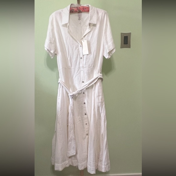Joie Dresses & Skirts - Elegant White Button-Down Dress